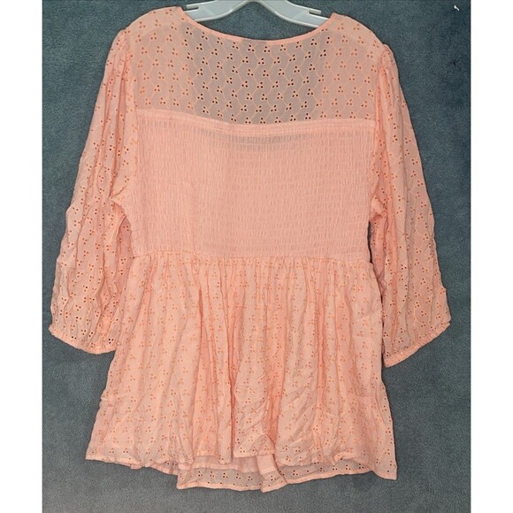 Torrid Womens Smocked Milkmaid Coquette Top Size 1X Cottagecore Romantic Peasant - Picture 10 of 10